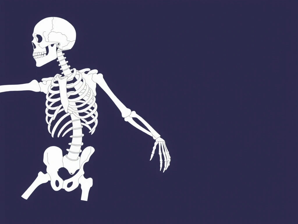 Ilustración de huesos fuertes y articulaciones flexibles