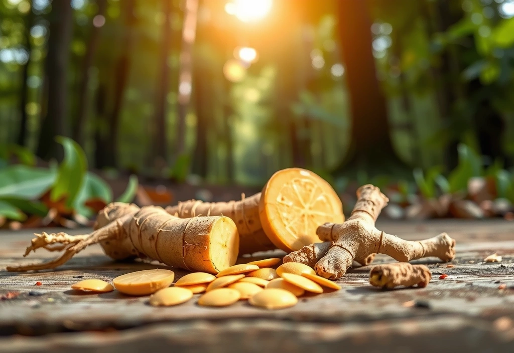 Hierbas adaptógenas como ginseng y ashwagandha